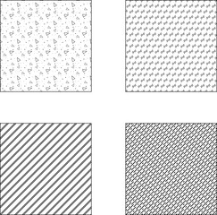 set of four seamless cartography symbol textures