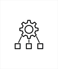 work flow icon,vector best line icon.