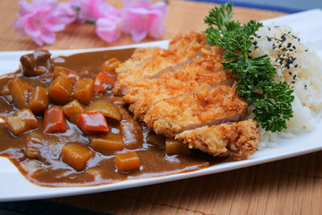 Tonkatsu, Japanese pork cutlet, Japanese deep-fried pork curry rice, Japanese curry, Katsu curry