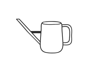 Hand drawn interior objecton white background.Vector Cozy Line Illustration. Creative art work. Doodle drawing dishes