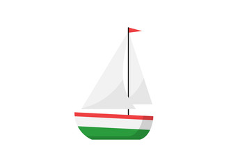 Small sailing vessel. Schooner, vessel, boat. Can be used for topics like voyage, transportation, vacation