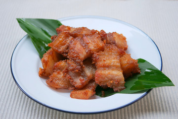 Fried Pork Belly with Fish Sauce