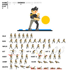 Animation of a thug with a knife for creating a video game