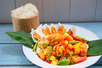 Thai papaya and corn salad