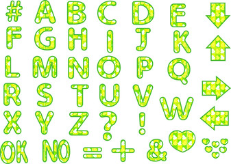 Capital pattern alphabet series illustration