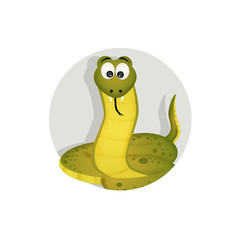 icon of snake for horoscope Chinese on white background