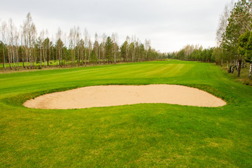 Golf course panoramas and bunker