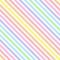 Rainbow seamless diagonal striped pattern, vector illustration. Seamless pattern with rough pastel colorful lines. Kids pastel rainbow geometric background with rough lines