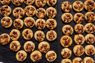 homemade cookies with chocolate and pecans