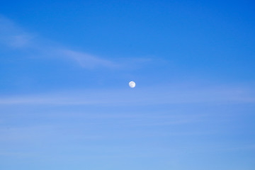 Moon in the daytime that can be seen during the day