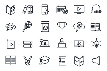 set Business icon template for graphic and web design collection. Business Strategy pack symbol logo vector illustration