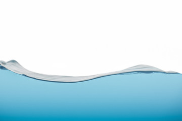 Purity water splashing wave on white background