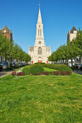  Louis Bertrand avenue and his renovated church at Schaerbeek