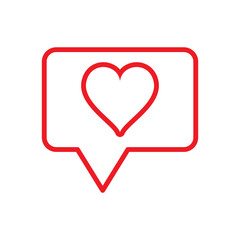 Love Heart Icon Design Template