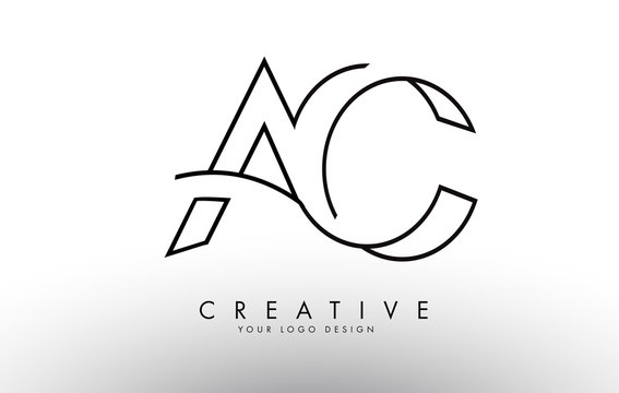 AC A C Letters Logo with a Simple and Elegant Monogram Design.