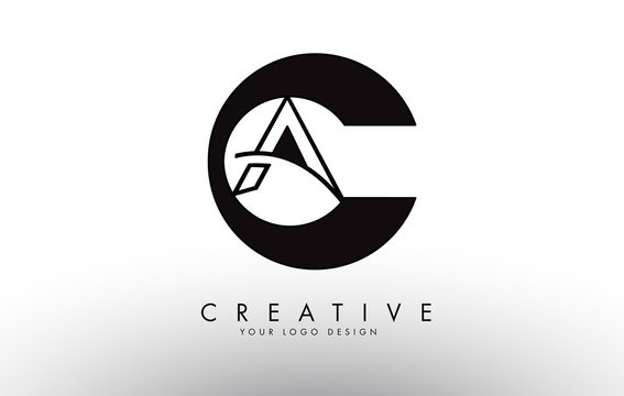 Monogram CA C A Letters Logo Design.