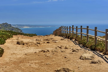 Fototapeta na wymiar Portugal's famous beaches awaiting quarantine removal due to Covid 19.