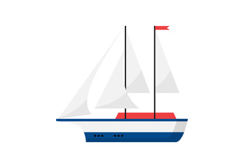 Beautiful sailing ship. Yacht, boat, vessel. Can be used for topics like port, adventure, regatta