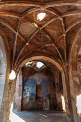 Belchite village ruins, bombarded during Spanish Civil War, in Aragon, Spain