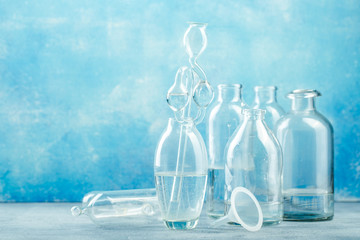 Group of glass bottles