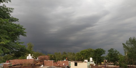time lapse clouds over the city