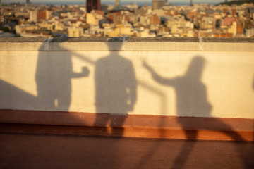 Leftovers of three people on the roof