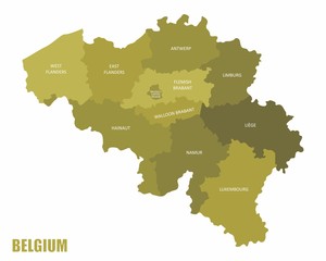 Belgium regions map