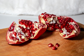 pomegranate with seeds