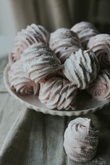 Zephyr sweet pastry dessert marshmello pink food tasty homemade 