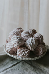 Zephyr sweet pastry dessert marshmello pink food tasty homemade 