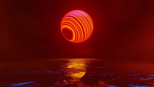 3D rendered Animation of a science fiction energy core.