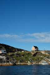 Colorful houses in the settlement of Tasiusaq Greenland