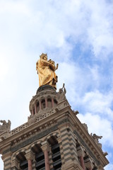 Marseille, France - september 25th 2019: Notre Dame De La Garde cathedral