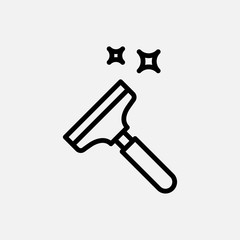 wiper icon designed in a line style