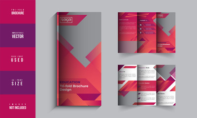 Education Tri-fold Brochure Template Design
