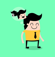 Vector Cool, Hip Characters at work in the Office.