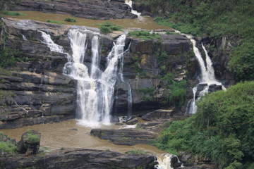waterfall in the mountains