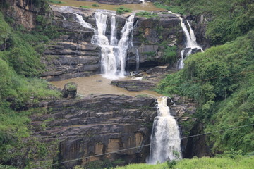 waterfall in the mountains (Sri lanka)