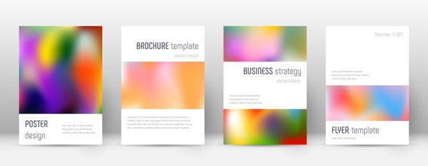 Fototapeta premium Flyer layout. Minimalistic vibrant template for Br