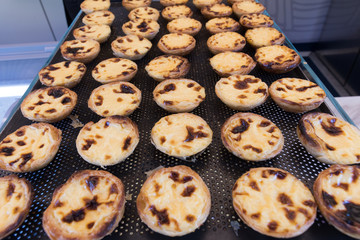 Tray of traditional Portugal Lisbon homemade 