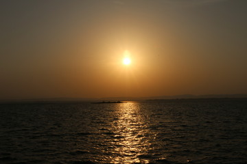 sunset over the sea