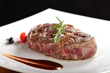 Premium Beef Steak on the plate