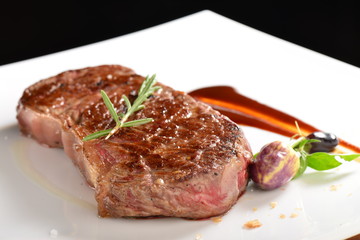 Premium Beef Steak on the plate