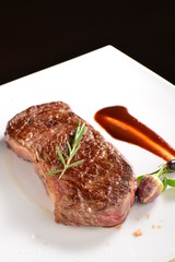 Premium Beef Steak on the plate