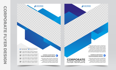 Business bi-fold brochure design template
