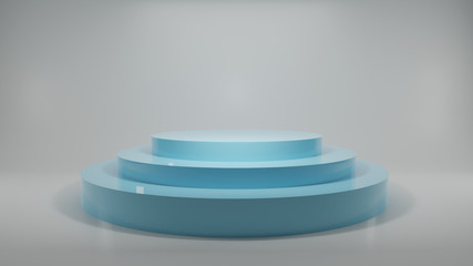 Podium stage for display or showcase.  3d illustration