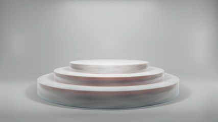 Podium stage for display or showcase.  3d illustration