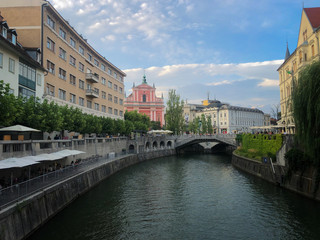 Naklejka premium Ljubljana is the capital and largest city of Slovenia