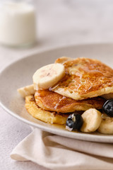 Stack of buttermilk pancakes