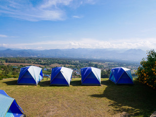 camping in the mountains.Lan Keng Ten, Yon Lai Sea View Point, Pai District, Mae Hong Son Province, Thailand